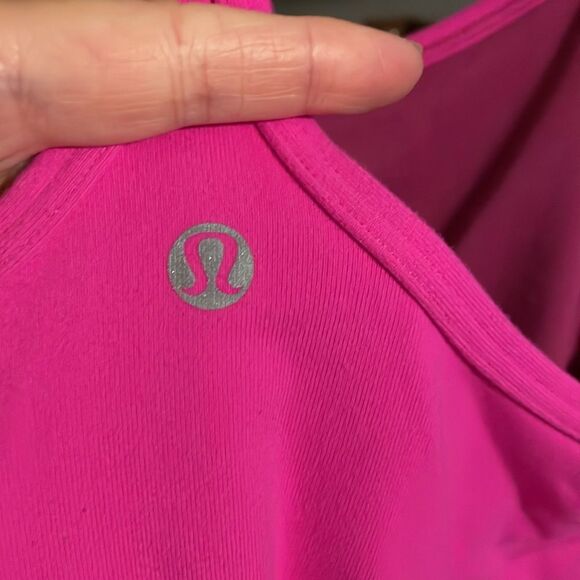 Lululemon Power Y Tank Sz 8 Paris Pink 862 - Picture 3 of 4